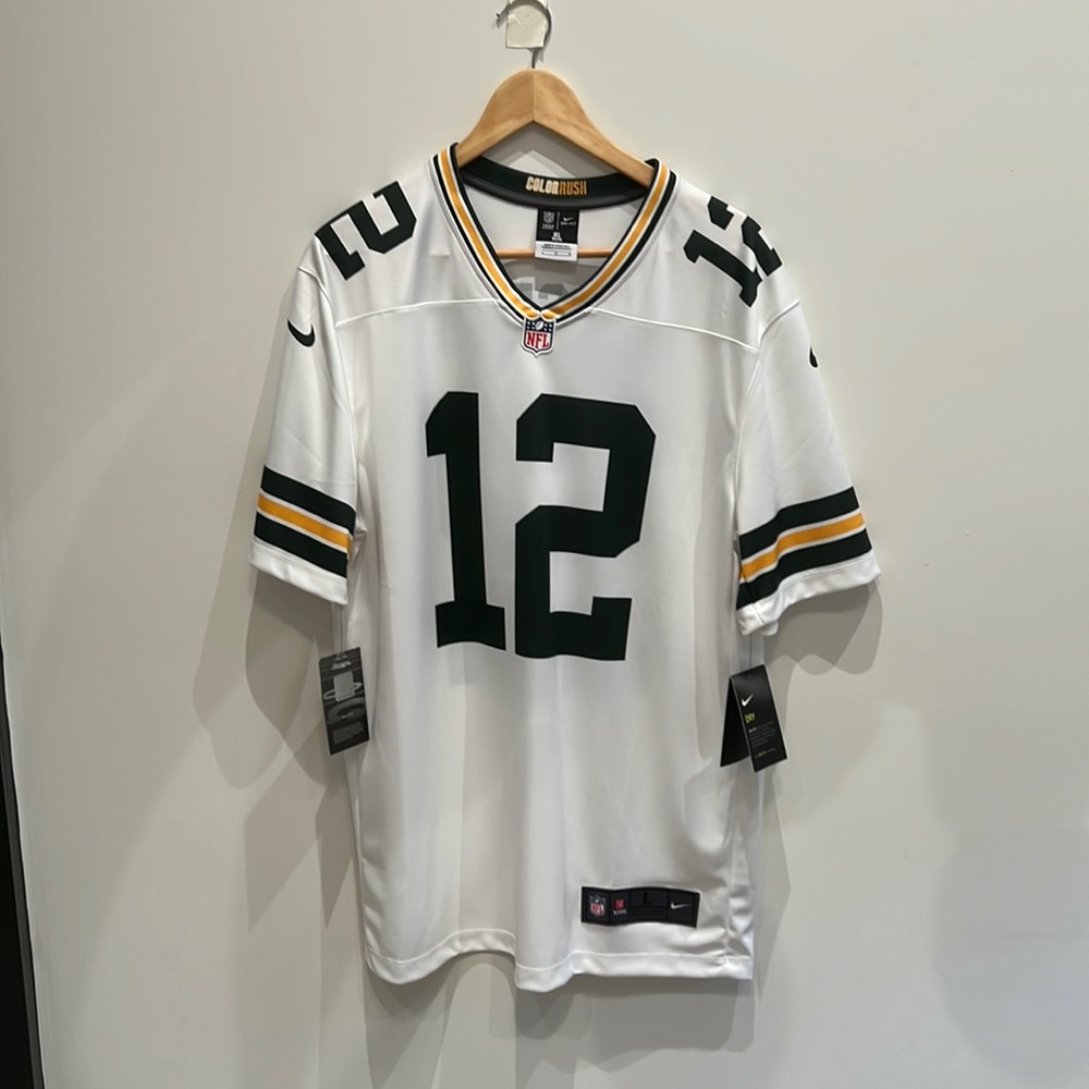 Aaron Rodgers Color Rush GB Packers jersey